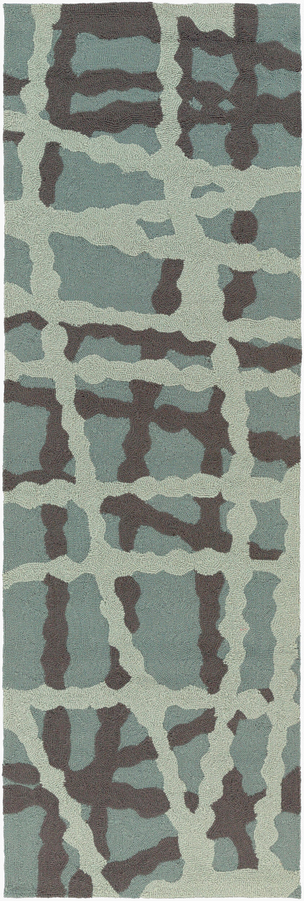 Surya Courtyard Cty-4007 Modern 2'6" X 8' Handmade Rug - Durable, Easy To Clean, Medium Pile Elegance! Dusty Sage Polypropylene Cty4007-268