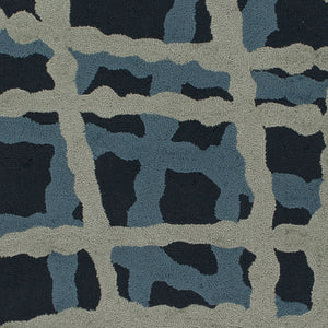 Surya Courtyard Cty-4007 Modern 2'6" X 8' Handmade Rug - Durable, Easy To Clean, Medium Pile Elegance! Navy Polypropylene Cty4008-576