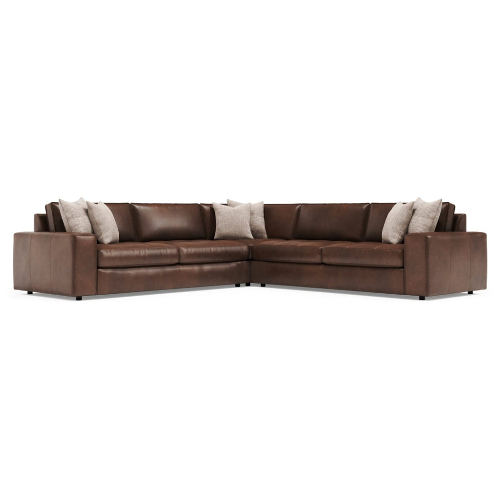 Bernhardt Bernhardt Nest Deep Seat Leather Sectional for Contemporary Family Room Comfort K2239