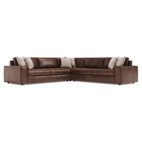 Bernhardt Bernhardt Nest Deep Seat Leather Sectional for Contemporary Family Room Comfort K2239
