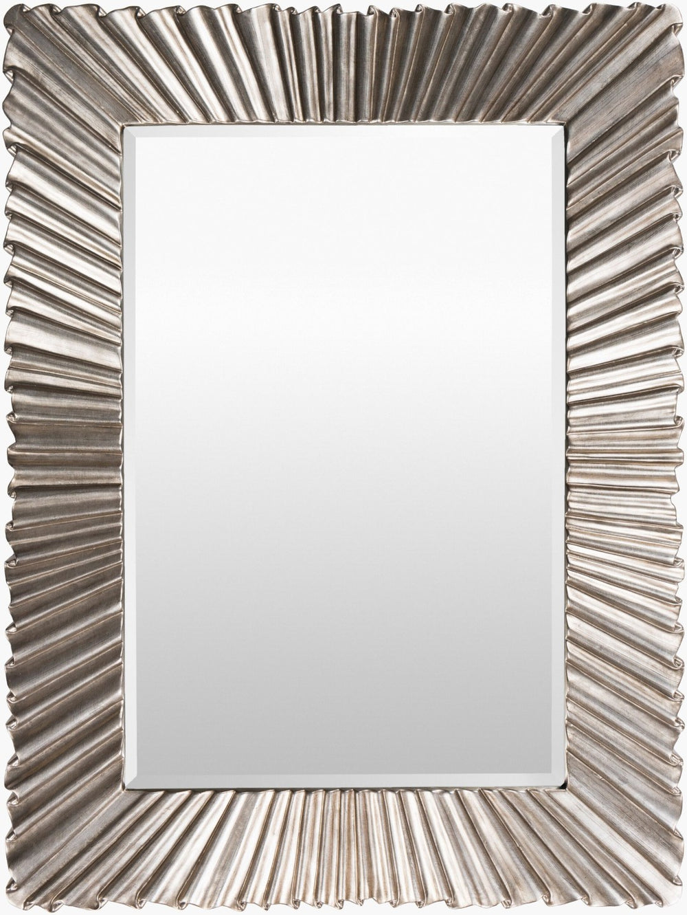 Livabliss Chaucer Rustic Farmhouse Accent Wall Mirror with Faux Reclaimed Wood Polyurethane Frame CUC001-23649