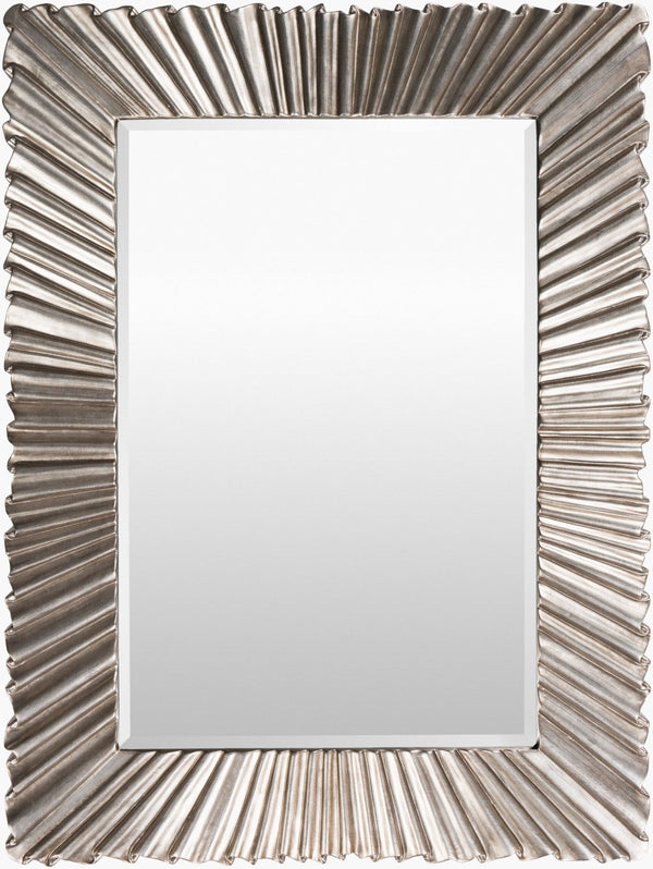 Livabliss Chaucer Rustic Farmhouse Accent Wall Mirror with Faux Reclaimed Wood Polyurethane Frame CUC001-23649