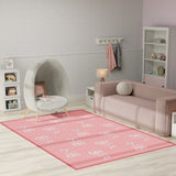 Nourison Imagination IMA14 Machine Made Machine Printed Narrow Border Indoor Only Kids  Rug Pink, Pink Pile, 100% Polyester 841491134481