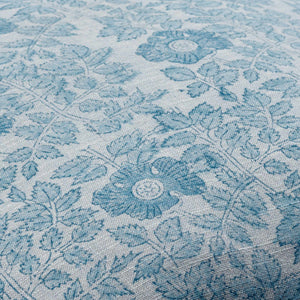 Surya Chateau De Chic 18" Accent Pillow - Luxurious Linen-cotton Blend With Elegant Embroidery Design Powder Blue Linen,Cotton,Linen,Cotton Cud001-2020d