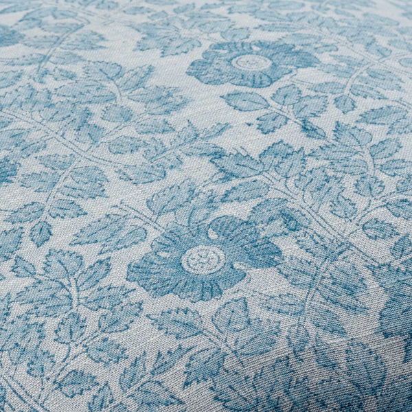 Surya Chateau De Chic 18" Accent Pillow - Luxurious Linen-cotton Blend With Elegant Embroidery Design Powder Blue Linen,Cotton,Linen,Cotton Cud001-2020d