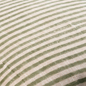 Surya Chateau De Chic 18" Accent Pillow - Luxurious Linen-cotton Blend With Elegant Embroidery Design Light Sage Linen,Cotton,Linen,Cotton Cud004-2222