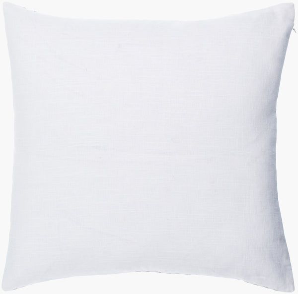 Surya Chateau De Chic 18" Accent Pillow - Luxurious Linen-cotton Blend With Elegant Embroidery Design Sage Green Linen,Cotton,Linen,Cotton Cud005-2222