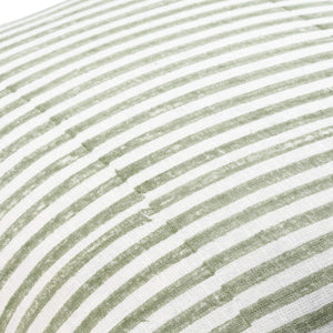 Surya Chateau De Chic 18" Accent Pillow - Luxurious Linen-cotton Blend With Elegant Embroidery Design Sage Green Linen,Cotton,Linen,Cotton Cud005-2222