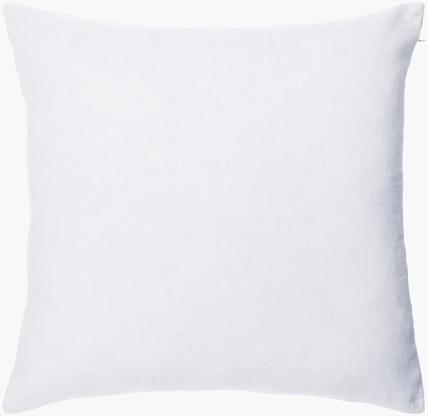 Surya Chateau De Chic 18" Accent Pillow - Luxurious Linen-cotton Blend With Elegant Embroidery Design Light Sage Linen,Cotton,Linen,Cotton Cud006-2222p