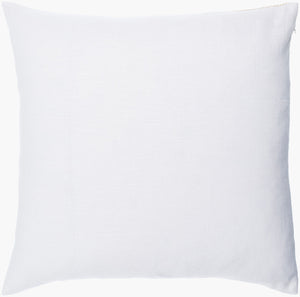 Surya Chateau De Chic 18" Accent Pillow - Luxurious Linen-cotton Blend With Elegant Embroidery Design Ivory Linen,Cotton,Linen,Cotton Cud007-2020d