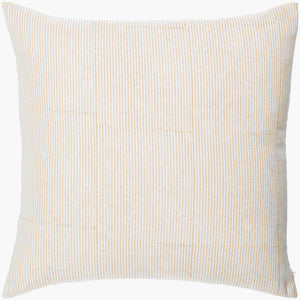 Surya Chateau De Chic 18" Accent Pillow - Luxurious Linen-cotton Blend With Elegant Embroidery Design Ivory Linen,Cotton,Linen,Cotton Cud007-2020d