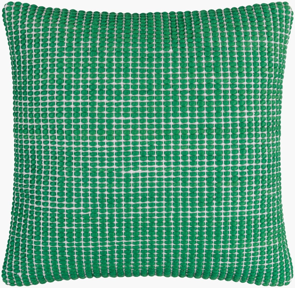 Livabliss Chunky Grid Wool Cotton Blend Accent Pillow Handcrafted Textured Weave for Modern Decor CUG002-2020P