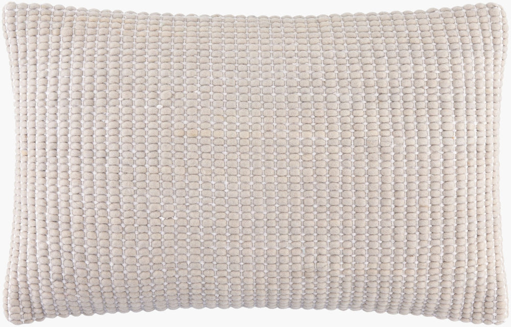 Livabliss Chunky Wool Cotton Grid Lumbar Pillow Handcrafted Textural Accent for Sofa or Bed CUG003-1320D