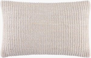 Livabliss Chunky Grid Wool Cotton Lumbar Pillow Handcrafted Woven Texture for Sofa or Bed CUG003-1320P
