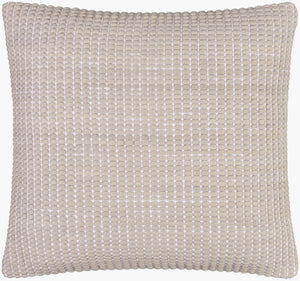 Livabliss Chunky Grid Weave Wool Cotton Throw Pillow Artisan Texture for Sofas and Chairs CUG003-2222P