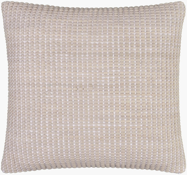 Livabliss Chunky Grid Weave Wool Cotton Throw Pillow Artisan Texture for Sofas and Chairs CUG003-2222P