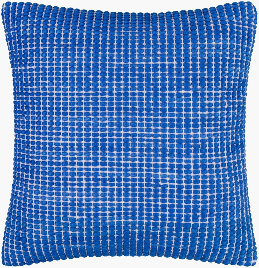 Livabliss Chunky Grid Woven Wool Cotton Accent Pillow Artisan Handcrafted Textile Decor CUG004-1818D