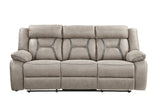 English Elm Steve Silver - Tyson - Recliner Sofa With Drop Down Table - Pearl Silver