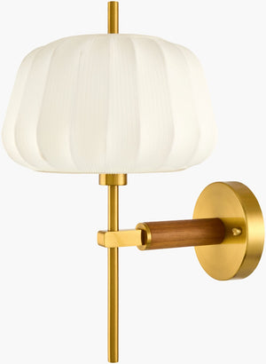 Livabliss Ceduna Wrought Iron Wall Sconce with Cotton Shade for Industrial Rustic Bedroom Hallway CUN-010