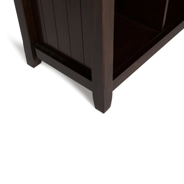 English Elm Acadian 9-Cube Bookcase & Storage Unit - Handcrafted Solid Wood In Rich Brunette Brown Finish B136P159411