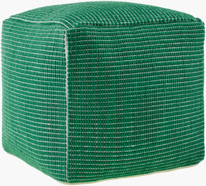 Livabliss Chunky Grid Woven Pouf Wool Cotton Blend Cube Ottoman for Bohemian Living Rooms CUPF002-181818