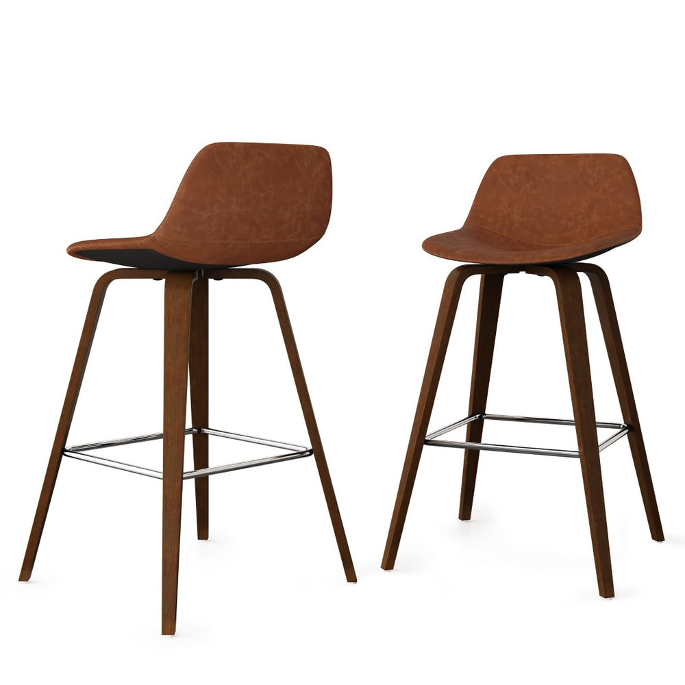 English Elm Randolph Mid-Century Modern Bentwood Counter/Bar Stool Set Of 2 - Stylish, Comfortable Seating B136P159448-GIGA