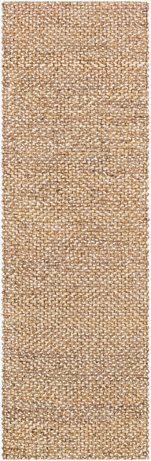 Livabliss Curacao Handwoven Natural Jute Flatweave Area Rug for Bohemian and Coastal Living Spaces Light Brown, Cr 2'6" x 8' CUR2301-268