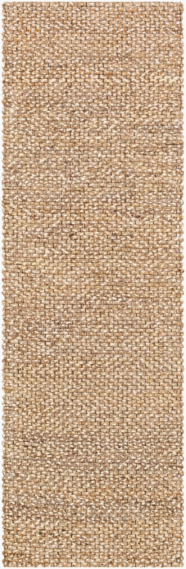 Livabliss Curacao Handwoven Natural Jute Flatweave Area Rug for Bohemian and Coastal Living Spaces Light Brown, Cr 2'6" x 8' CUR2301-268