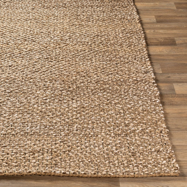 Livabliss Curacao Handwoven Natural Jute Flatweave Area Rug for Bohemian and Coastal Living Spaces Light Brown, Cr 2'6" x 8' CUR2301-268