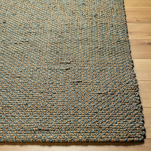 Livabliss Curacao Handwoven Natural Jute Flatweave Accent Rug for Entryway or Layered Decor Sky Blue, Sandy 2' x 3' CUR2302-23