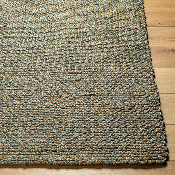 Livabliss Curacao Handwoven Natural Jute Flatweave Accent Rug for Entryway or Layered Decor Sky Blue, Sandy 2' x 3' CUR2302-23