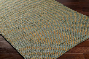Livabliss Curacao Handwoven Natural Jute Flatweave Accent Rug for Entryway or Layered Decor Sky Blue, Sandy 2' x 3' CUR2302-23