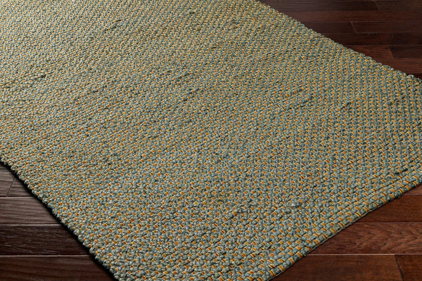 Livabliss Curacao Handwoven Natural Jute Flatweave Accent Rug for Entryway or Layered Decor Sky Blue, Sandy 2' x 3' CUR2302-23
