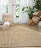 Nourison Perris PERR1 Handmade Woven No Border Indoor Only Contemporary  Rug Latte, Beige 100% Wool 99446224675