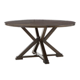 Homelegance By Top-Line Marcellino Espresso Convertible Dining Table with Lazy Susan Espresso Wood