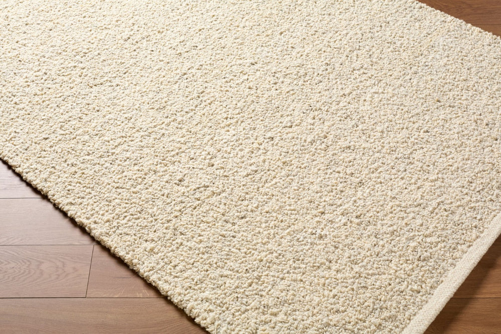 Livabliss Curly Handwoven New Zealand Wool Area Rug for Living Room Bohemian Artisan Floor Ivory, Cream 6' x 9' CUY2301-69