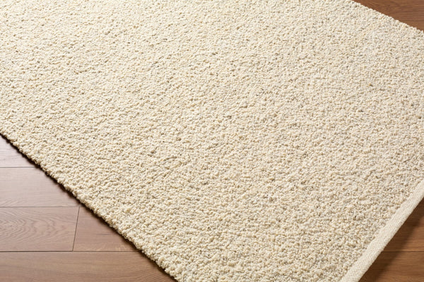 Livabliss Curly Handwoven New Zealand Wool Area Rug for Living Room Bohemian Artisan Floor Ivory, Cream 6' x 9' CUY2301-69