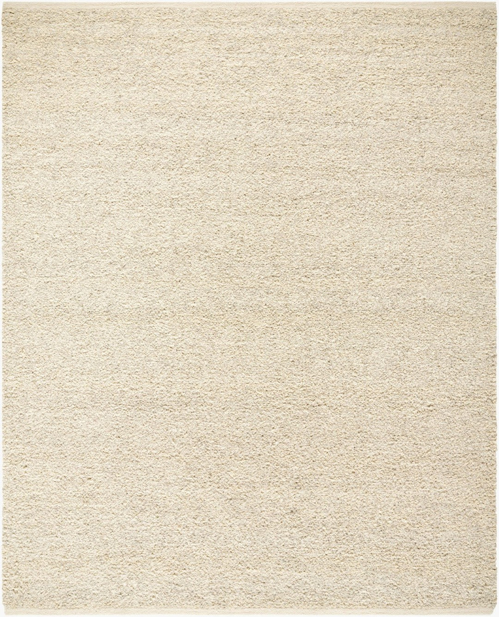 Livabliss Curly Handwoven New Zealand Wool Area Rug for Living Room Bohemian Artisan Floor Ivory, Cream 6' x 9' CUY2301-69