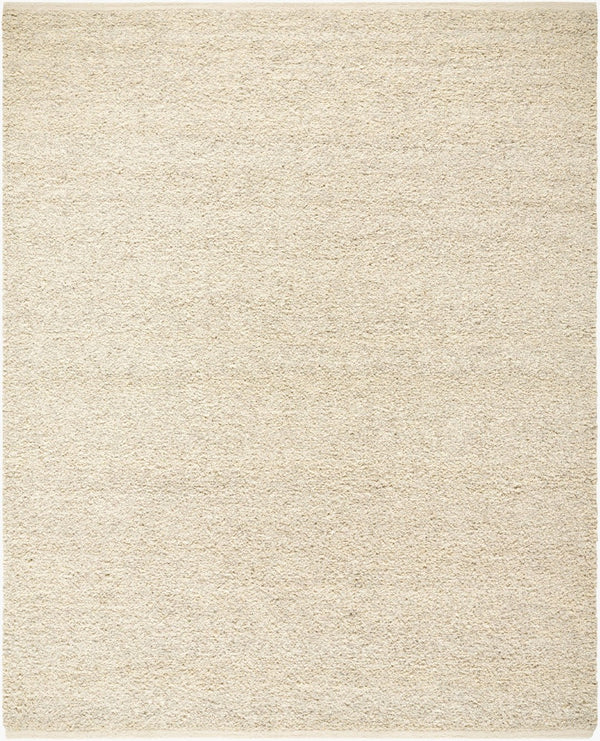 Livabliss Curly Handwoven New Zealand Wool Area Rug for Living Room Bohemian Artisan Floor Ivory, Cream 6' x 9' CUY2301-69
