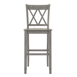 Homelegance By Top-Line Juliette X-Back Bar Height Chairs (Set of 2) Grey Rubberwood