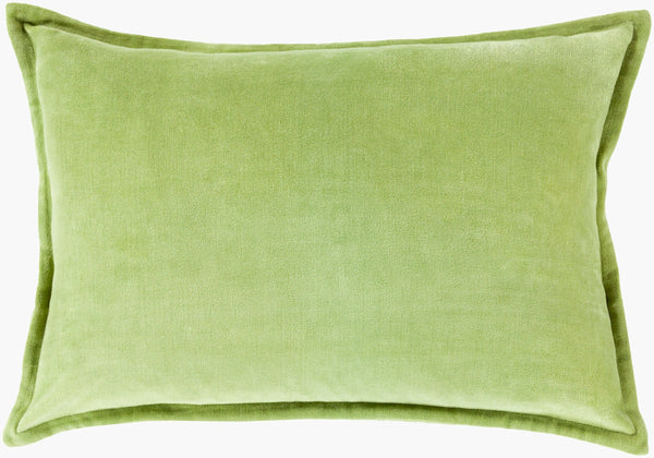 Surya Cotton Velvet Lumbar Pillow 13"L X 19"W – Plush, Minimalist Elegance For Stylish Home Décor Green Cotton,Cotton Cv001-1319d