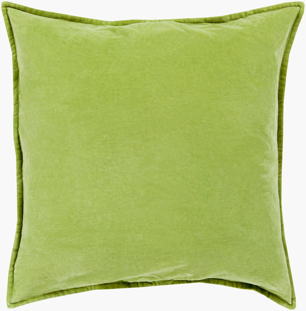Surya Cotton Velvet Accent Pillow - 18" Plush Decorative Cushion For Modern Home Elegance & Comfort Olive Cotton,Cotton Cv001-1818d