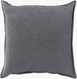 Surya Cotton Velvet Accent Pillow - 18" Plush Decorative Cushion For Modern Home Elegance & Comfort Gray Cotton,Cotton Cv003-2020p