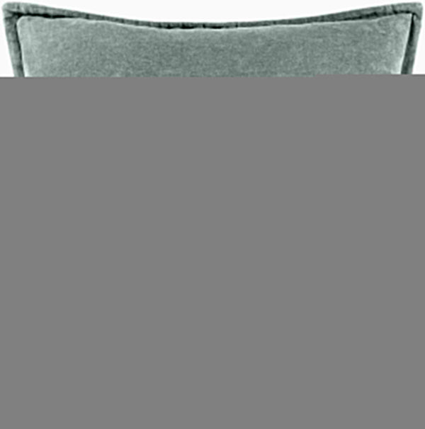 Surya Cotton Velvet Accent Pillow - 18" Plush Decorative Cushion For Modern Home Elegance & Comfort Gray Cotton,Cotton Cv003-2020p