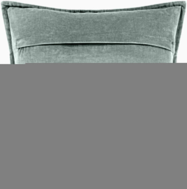 Surya Cotton Velvet Accent Pillow - 18" Plush Decorative Cushion For Modern Home Elegance & Comfort Gray Cotton,Cotton Cv003-2020d