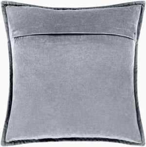 Surya Cotton Velvet Lumbar Pillow 13"L X 19"W – Plush, Minimalist Elegance For Stylish Home Décor Gray Cotton,Cotton Cv003-1319p