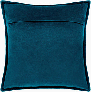 Surya Cotton Velvet Accent Pillow - 18" Plush Decorative Cushion For Modern Home Elegance & Comfort Blue Cotton,Cotton Cv004-2020p