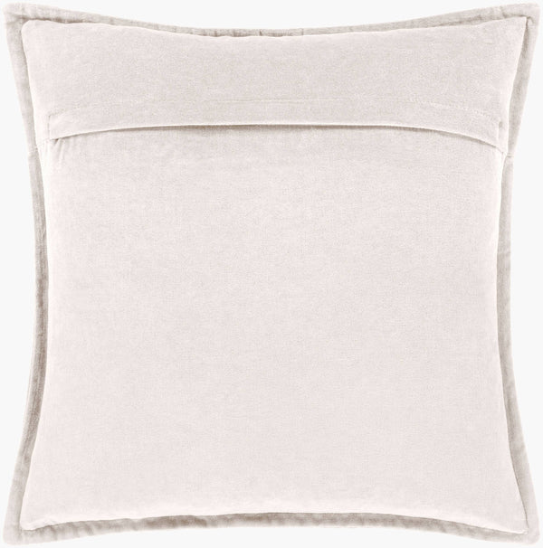 Surya Cotton Velvet Lumbar Pillow 13"L X 19"W – Plush, Minimalist Elegance For Stylish Home Décor Light Beige Cotton,Cotton Cv034-1230d