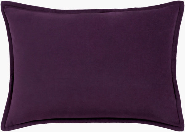 Surya Cotton Velvet Lumbar Pillow 13"L X 19"W – Plush, Minimalist Elegance For Stylish Home Décor Purple Cotton,Cotton Cv006-1319d