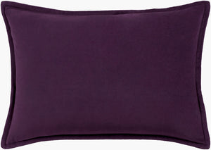 Surya Cotton Velvet Lumbar Pillow 13"L X 19"W – Plush, Minimalist Elegance For Stylish Home Décor Dark Plum Cotton,Cotton Cv033-1230d